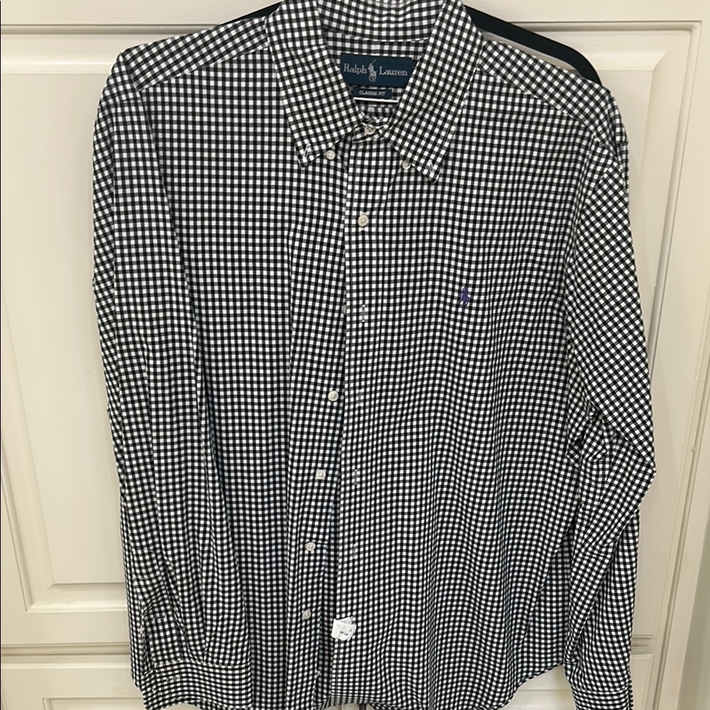 Polo by Ralph Lauren Black and White Casual Button Down Shirt